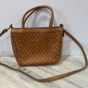 Vintage Liz Claiborne Brown Woven Handbag